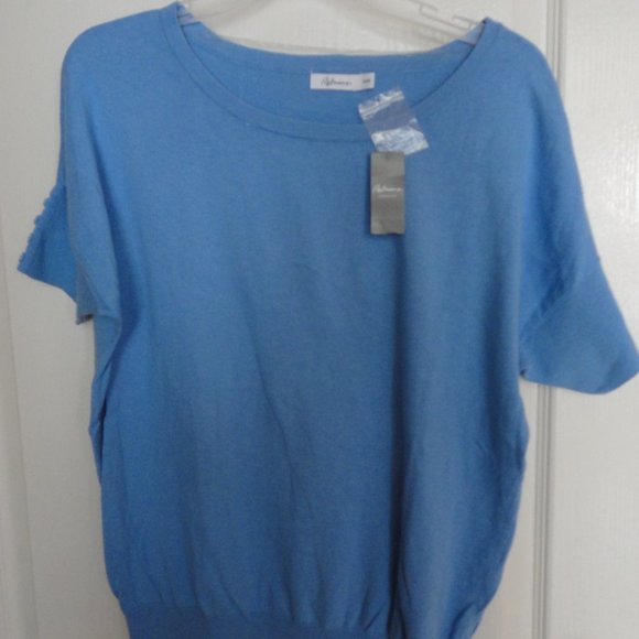 Reitmans short sleeve periwinkle blue sweater M - Picture 4 of 8